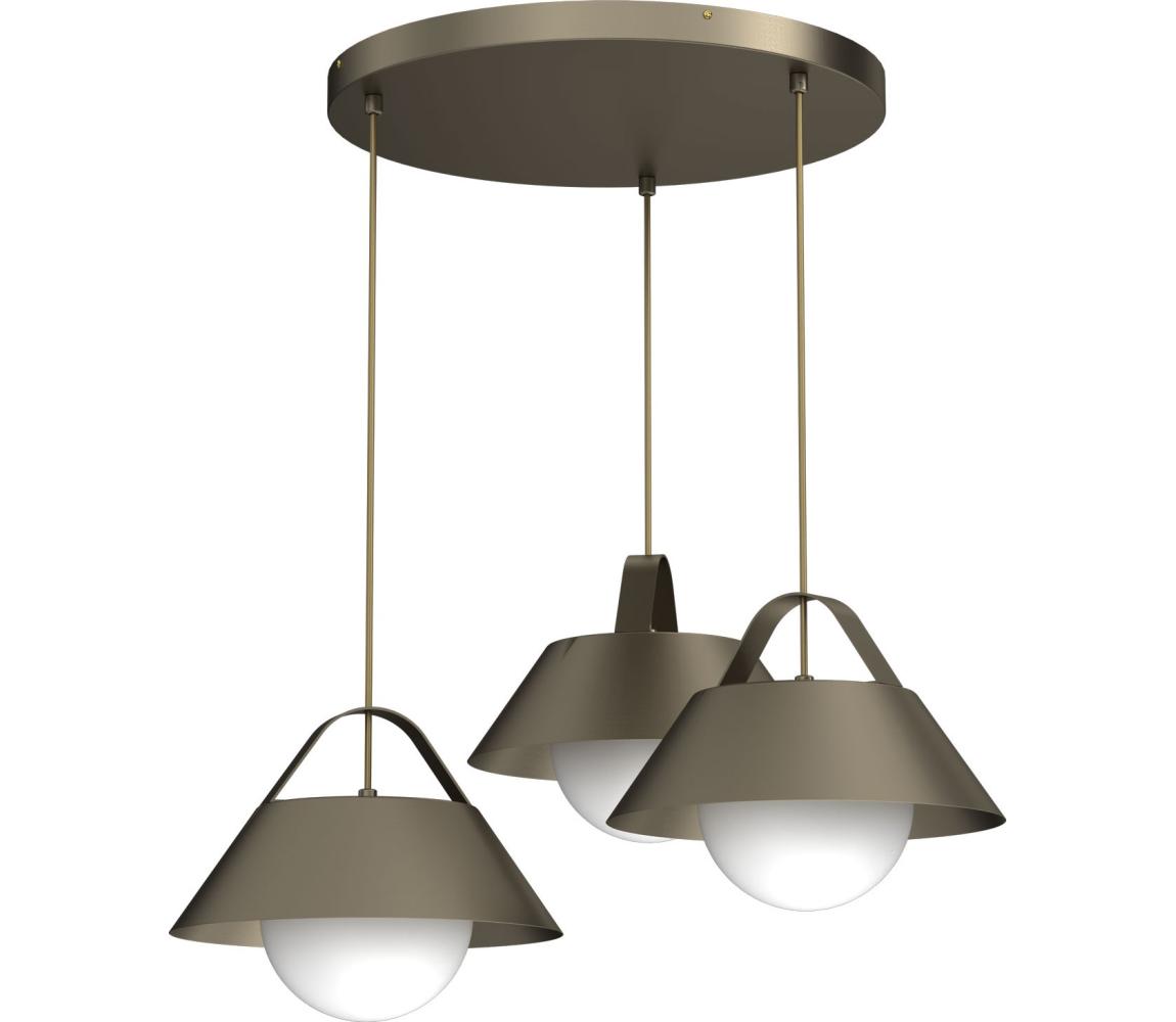  Lustr na lanku FUNDA 3xE27/15W/230V bronzová 4214A