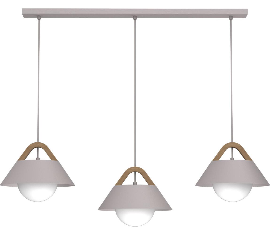  Lustr na lanku FUNDA 3xE27/15W/230V krémová 4207A
