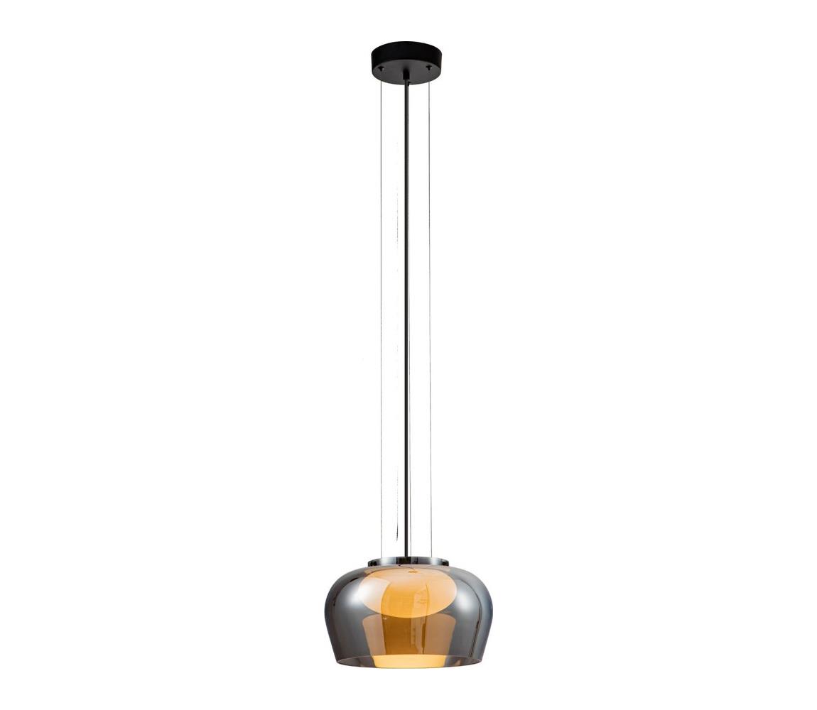  Lustr na lanku INSIEME 1xGX53/10W/230V pr. 35 cm kouřová černá 31-50878