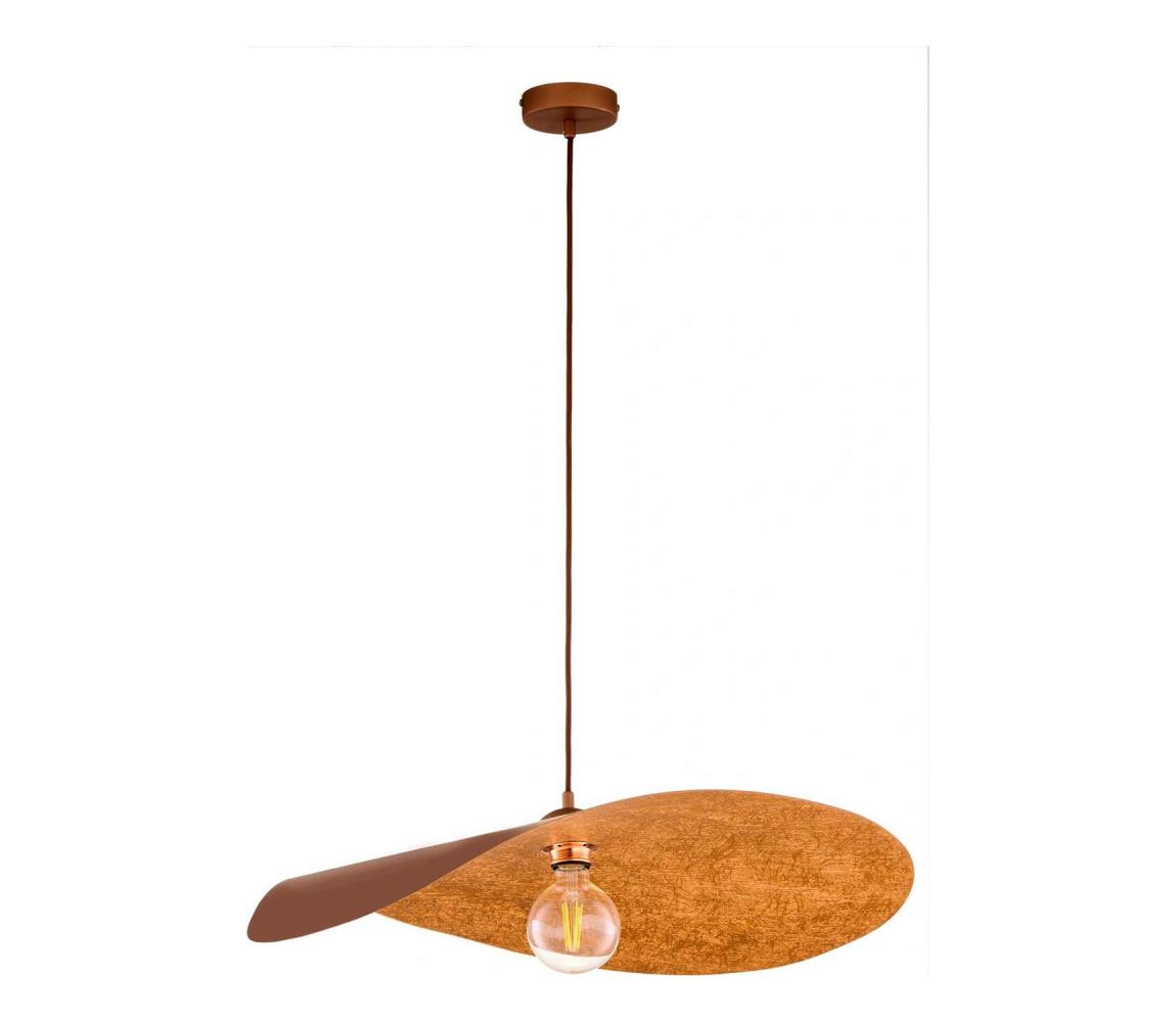  Lustr na lanku LEAF 1xE27/15W/230V hnědá/měděná 41920