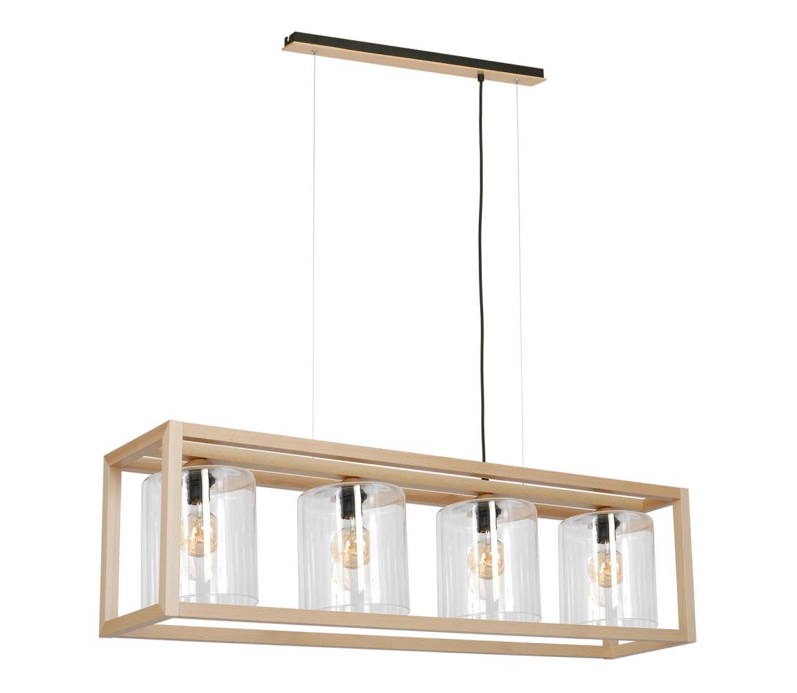  Lustr na lanku LEGNO 4xE27/60W/230V 8424