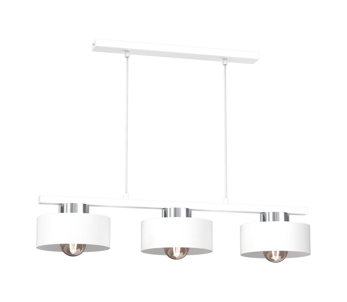  Lustr na lanku MARTI 3xE27/15W/230V bílá/chrom 9844