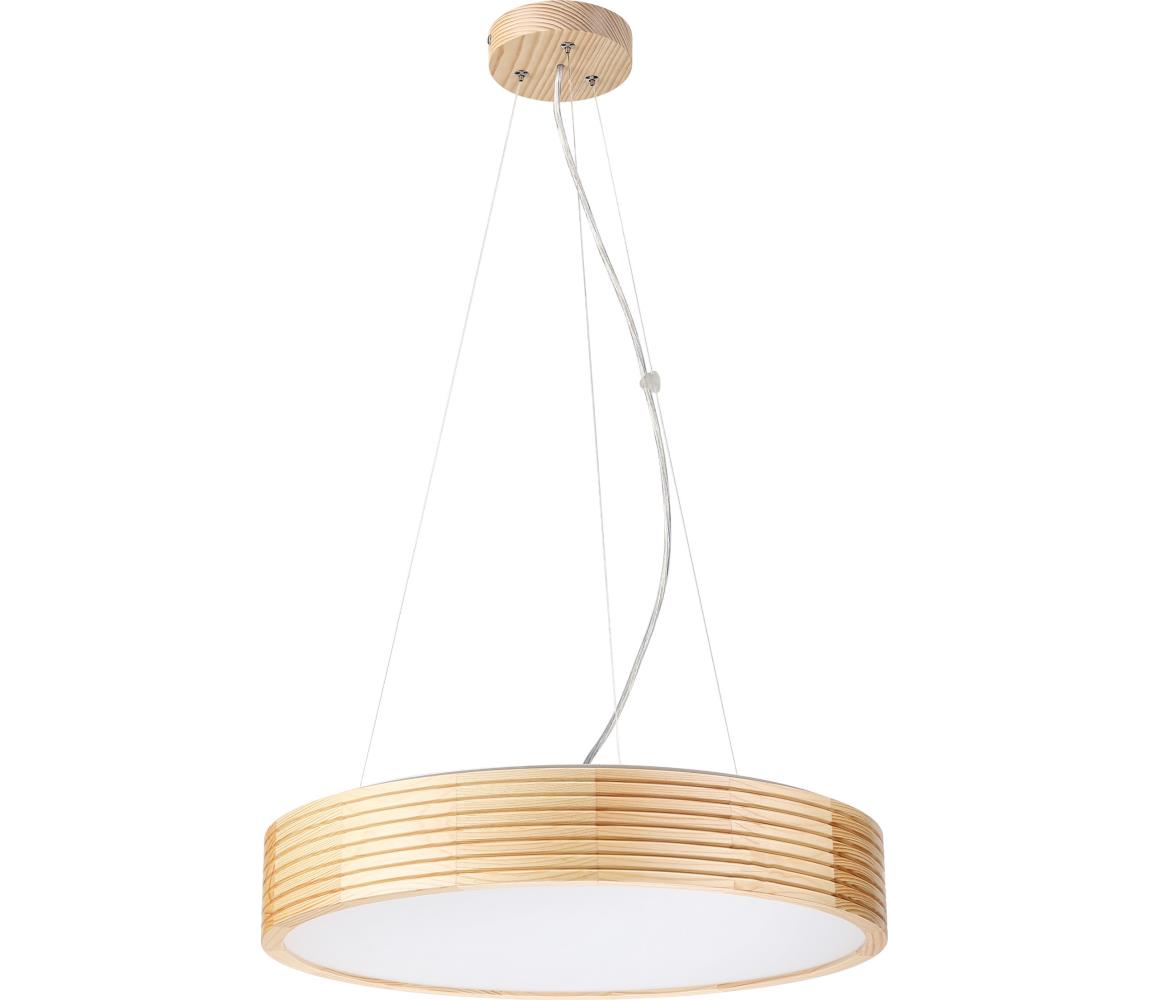  Lustr na lanku NATURAL MODERN 3xE27/15W/230V pr. 47,5 cm borovice LD-PD-6.3/Z/R/SOSNA