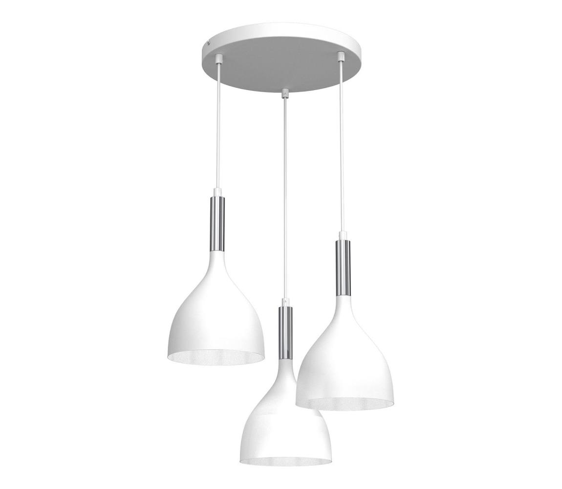  Lustr na lanku NOAK 3xE27/15W/230V bílá/chrom 3901