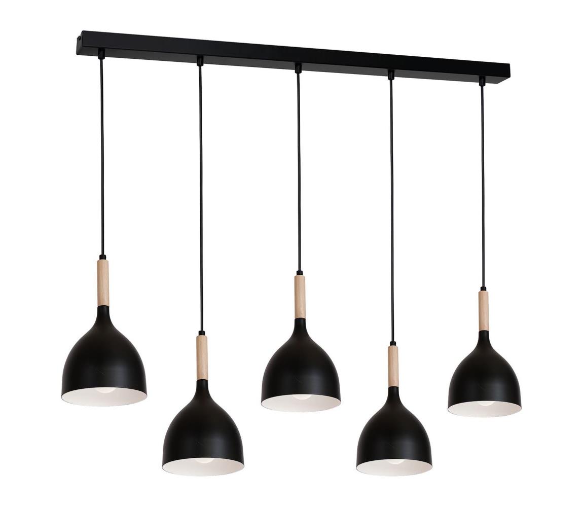  Lustr na lanku NOAK WOOD 5xE27/60W/230V 1877
