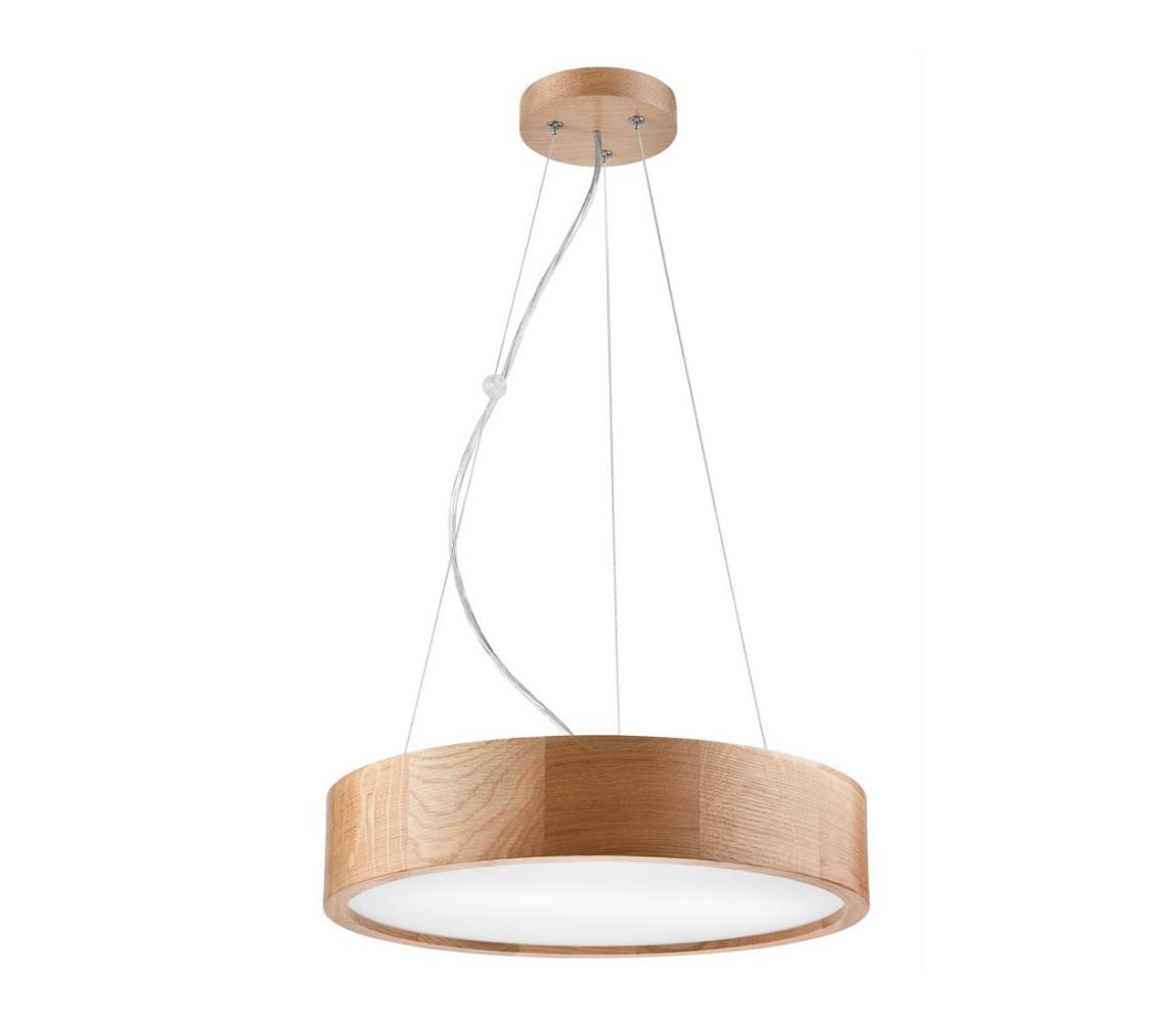  Lustr na lanku OAK 2xE27/60W/230V dub pr. 37 cm LD-PD- 6.2/z dąb
