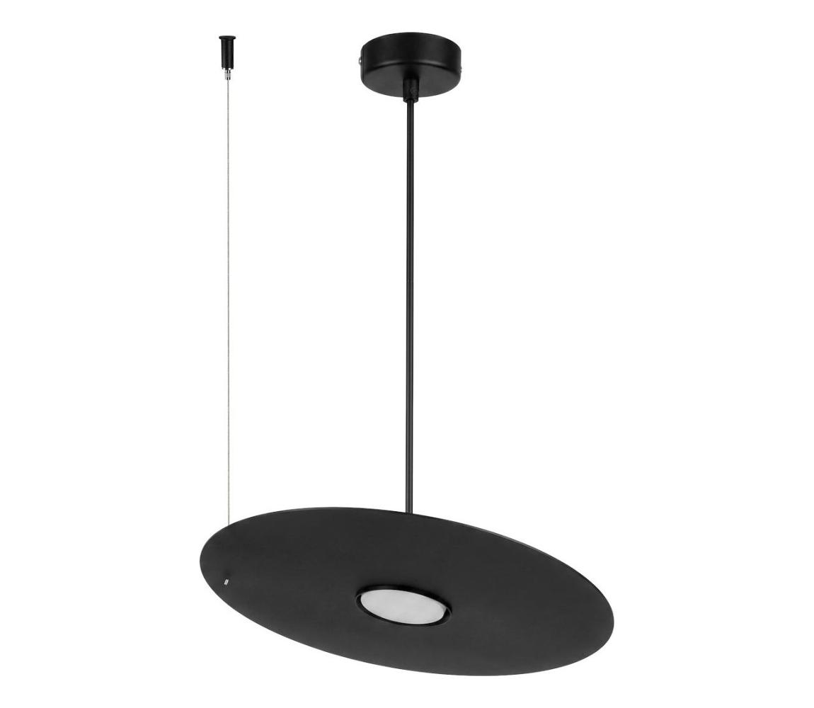  Lustr na lanku PIATTO 1xGX53/15W/230V pr. 35 cm černá MLP2909