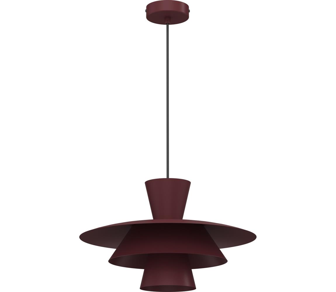 Lustr na lanku PLATO 1xE27/15W/230V burgundy 5755