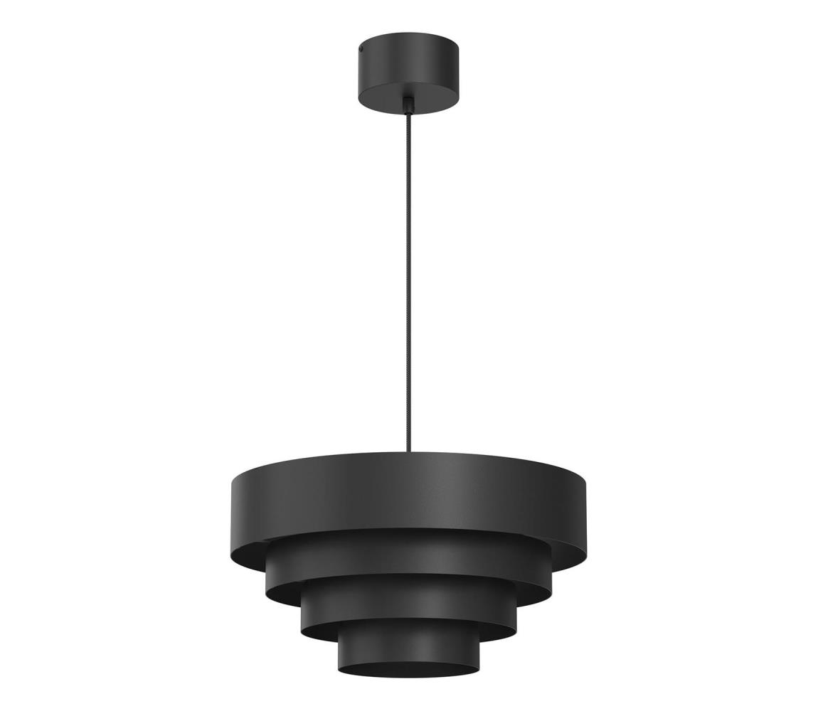  Lustr na lanku RINGS 1xE27/15W/230V černá 3512