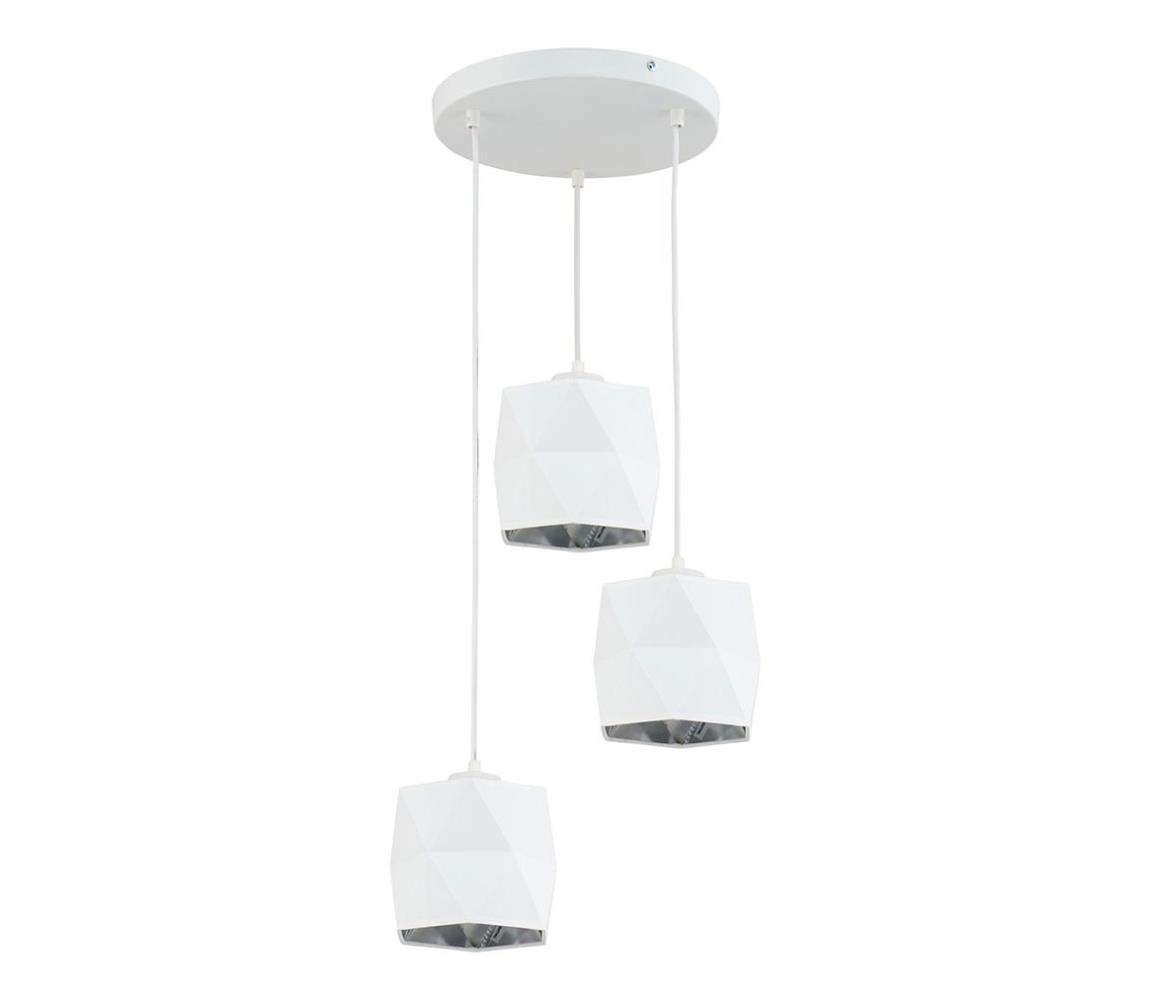  Lustr na lanku SIRO 3xE27/15W/230V bílá/stříbrná 3250