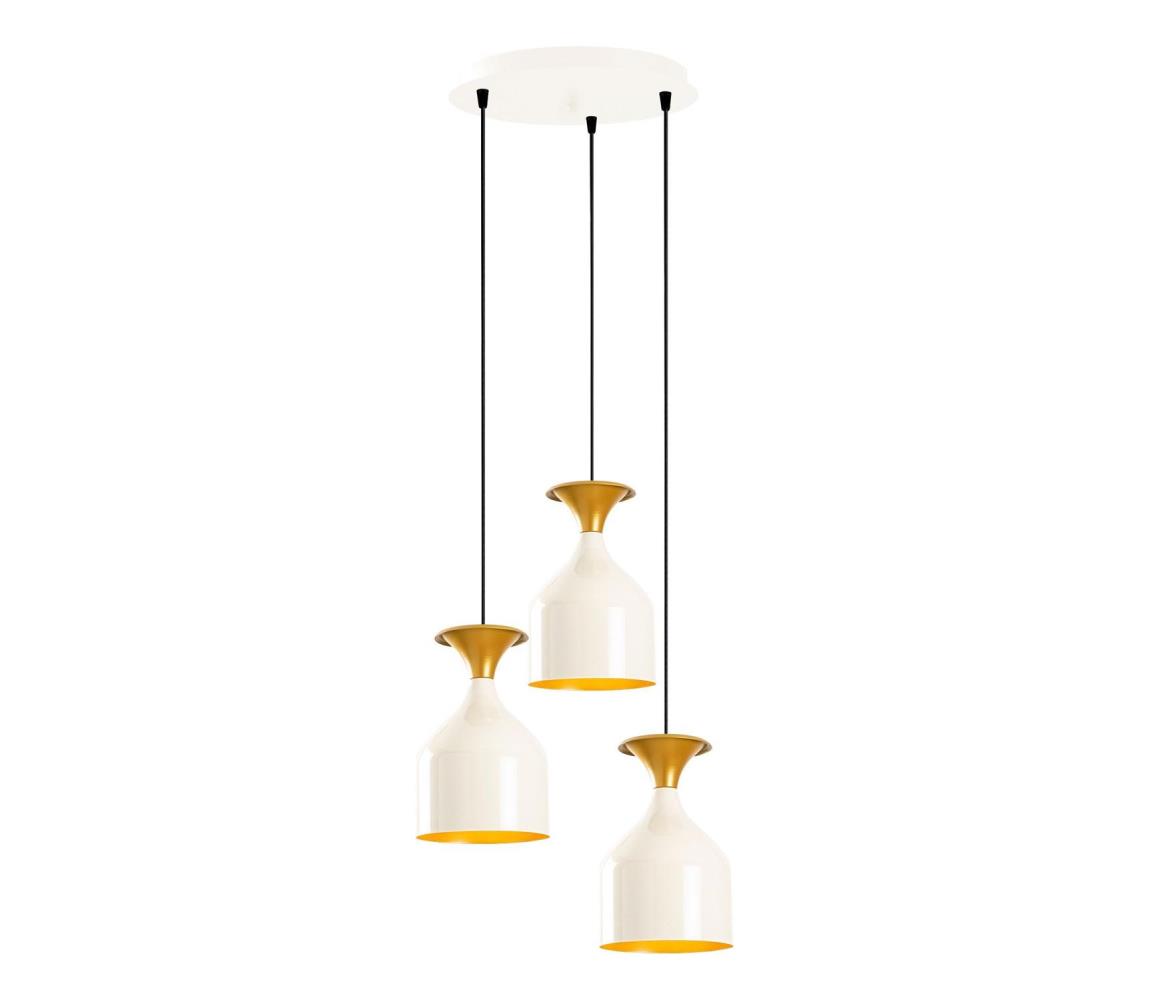  Lustr na lanku SIVANI 3xE27/40W/230V bílá/měděná 536NTD1144