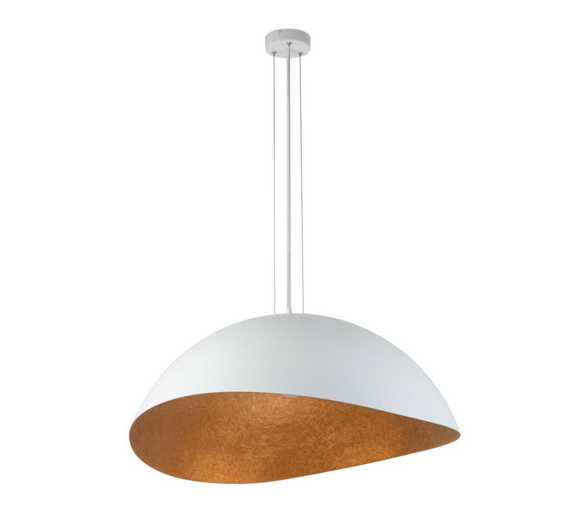  Lustr na lanku SOLARIS 1xE27/60W/230V bílá/měděná 40623