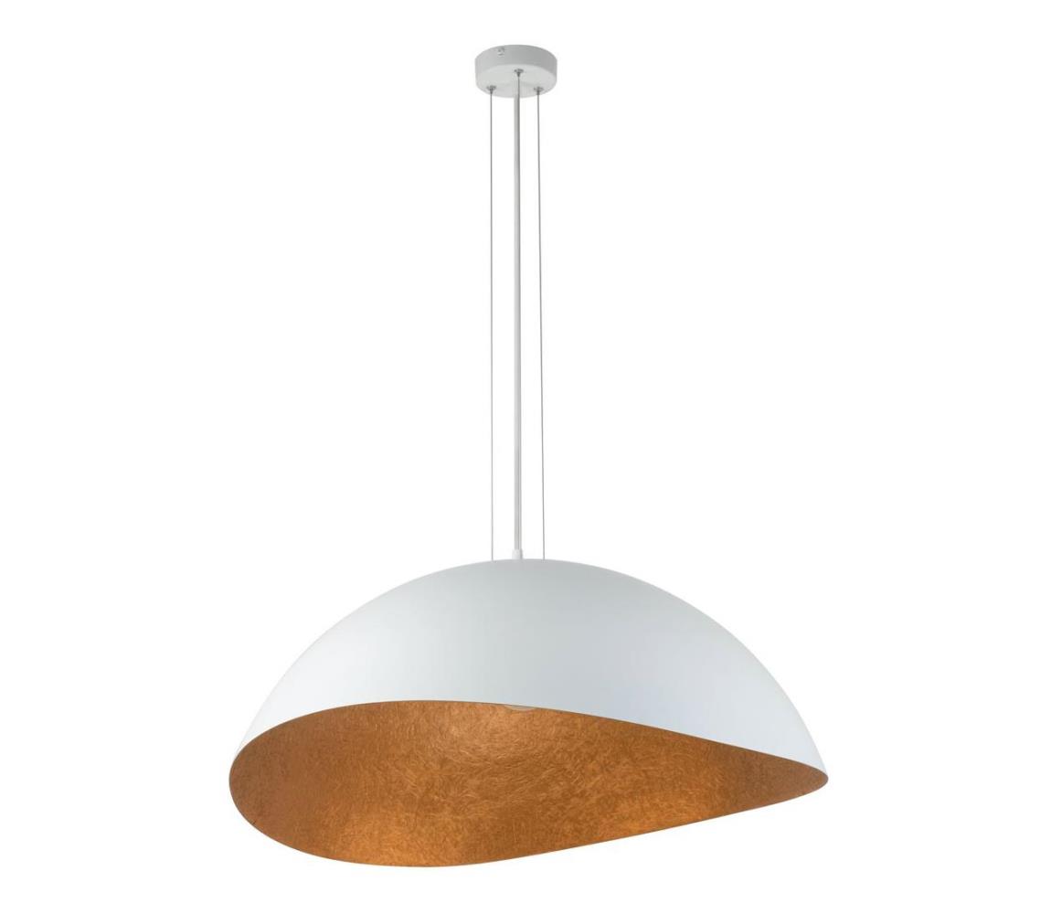  Lustr na lanku SOLARIS 1xE27/60W/230V bílá/měděná 40624