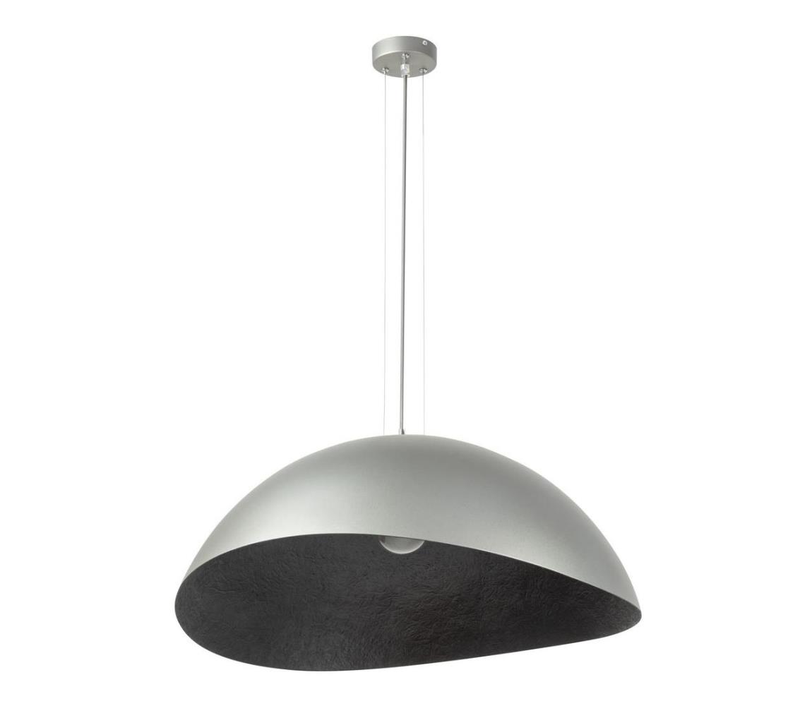  Lustr na lanku SOLARIS 1xE27/60W/230V stříbrná/černá 40629