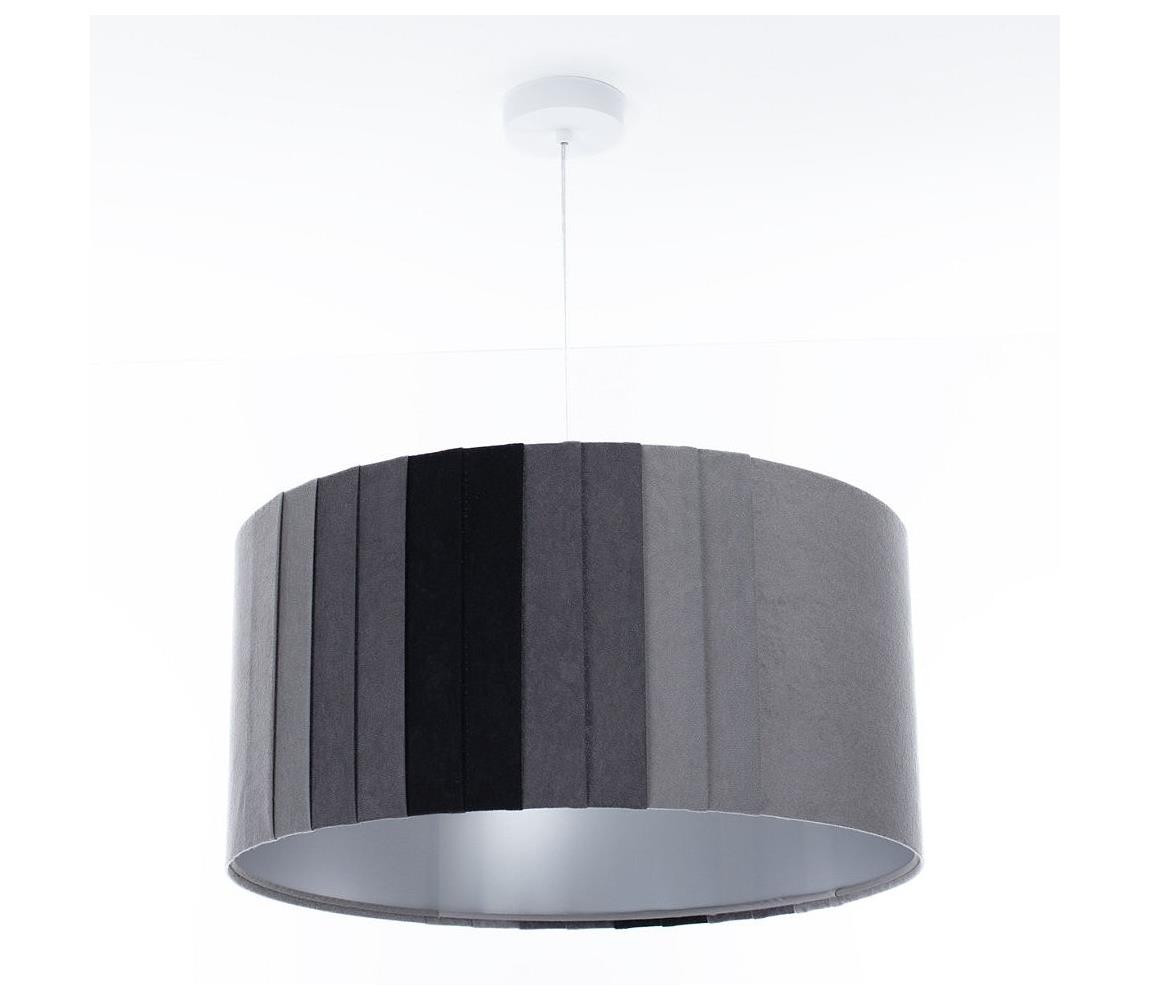  Lustr na lanku STRIPES 1xE27/60W/230V pr. 40 cm šedá 010-MKL-003-40