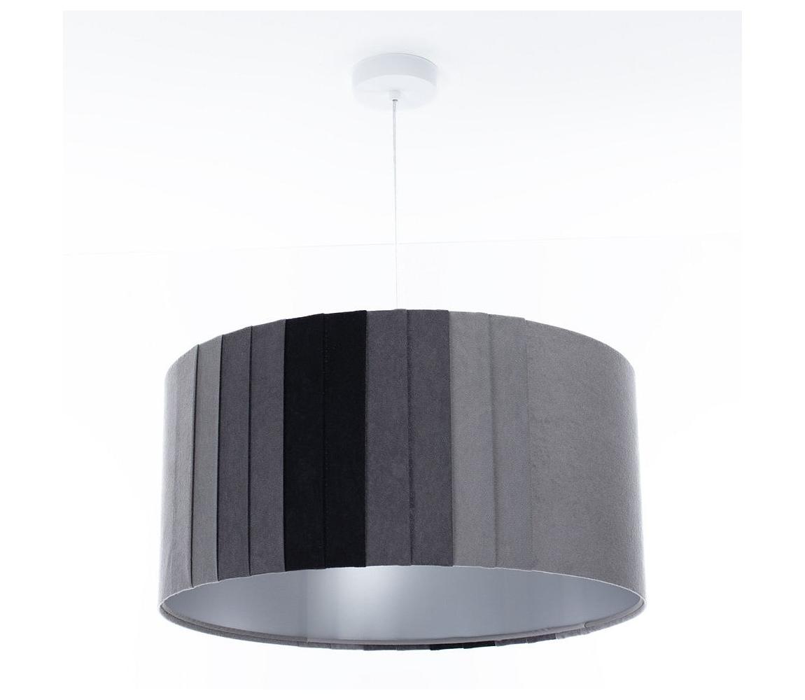  Lustr na lanku STRIPES 1xE27/60W/230V pr. 60 cm šedá 010-MKL-003-60
