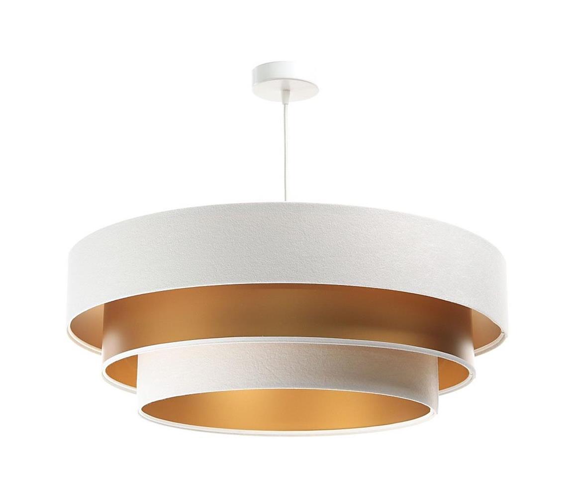  Lustr na lanku TRINITI 1xE27/60W/230V bílá/zlatá 050-079-60