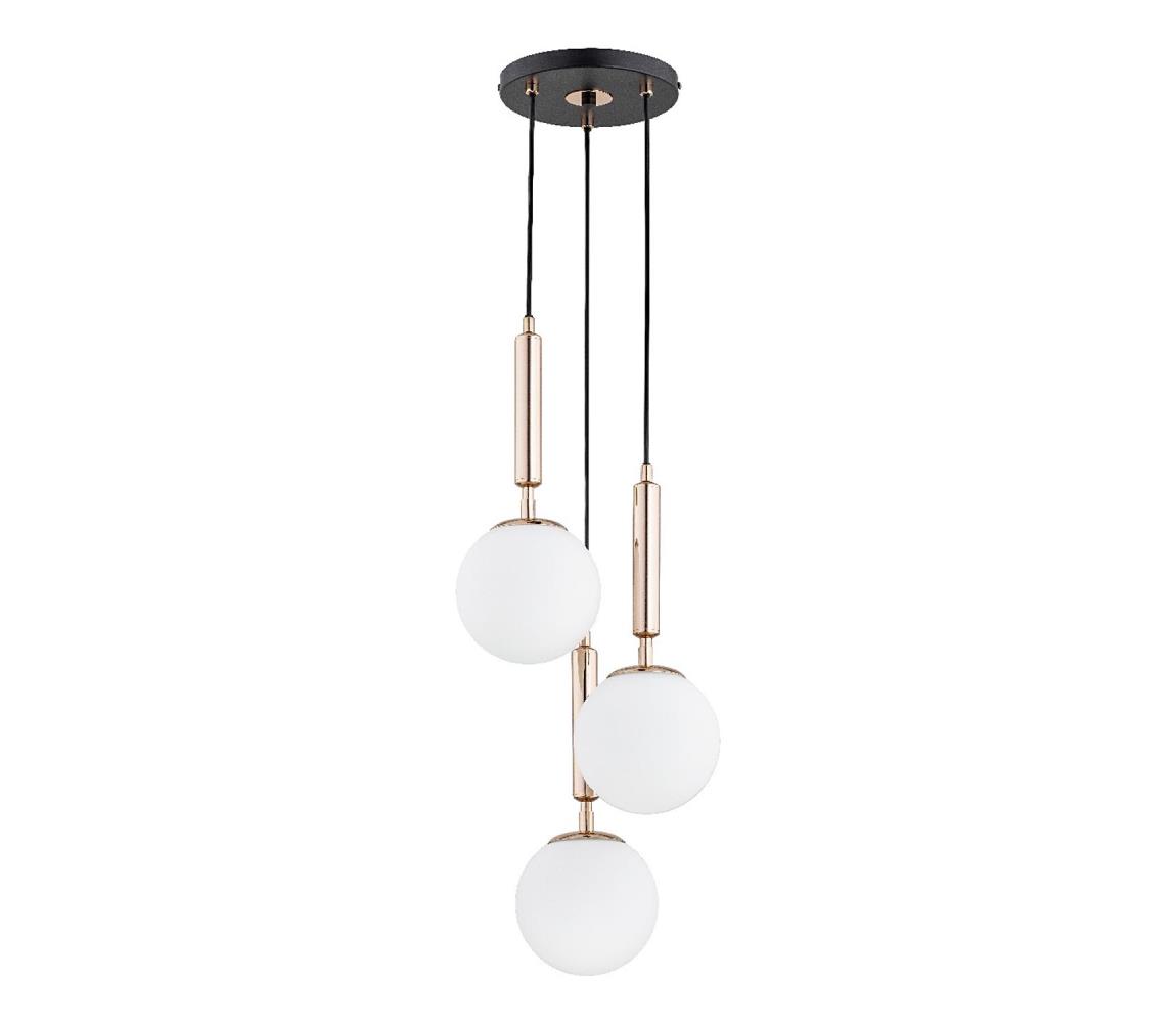  Lustr na lanku VOLDA 3xE14/10W/230V pr. 28 cm mosaz 62202