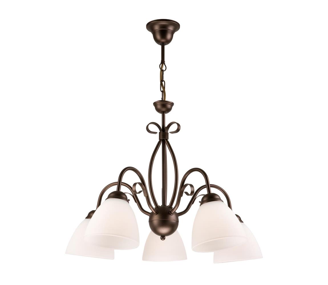  Lustr na řetězu ADELLE 5xE27/60W/230V LM 5.6 BRĄZ