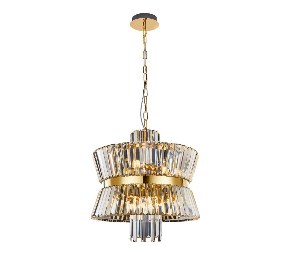  Lustr na řetězu AURELIA 12xE14/40W/230V zlatá ML0405