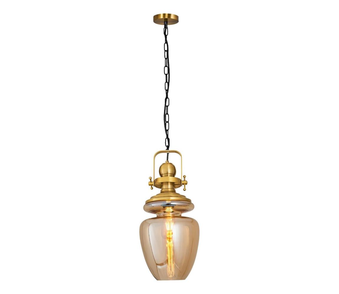  Lustr na řetězu BOTTLE 1xE27/40W/230V zlatá 701CHD1723