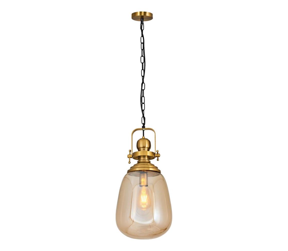 Lustr na řetězu BOTTLE 1xE27/40W/230V zlatá 701CHD1725