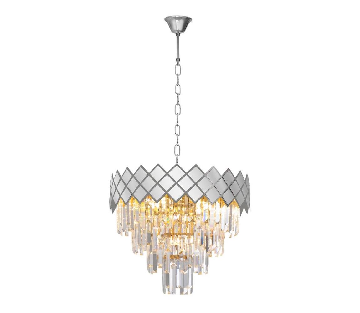  Lustr na řetězu CARISMA 9xE14/40W/230V matný chrom ML8889