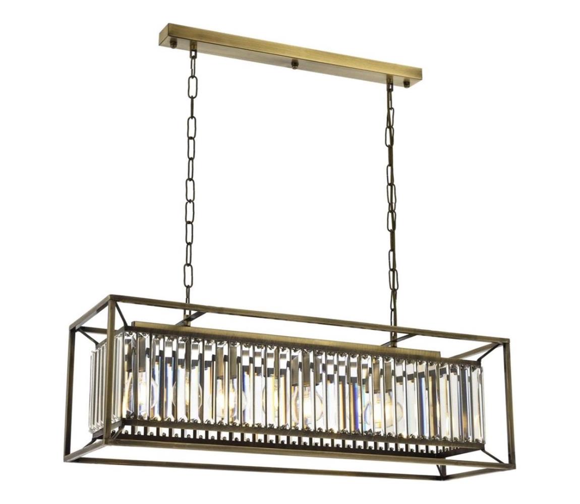  Lustr na řetězu CRYSTALLINE 4xE27/6W/230V bronzová 683AVN1167