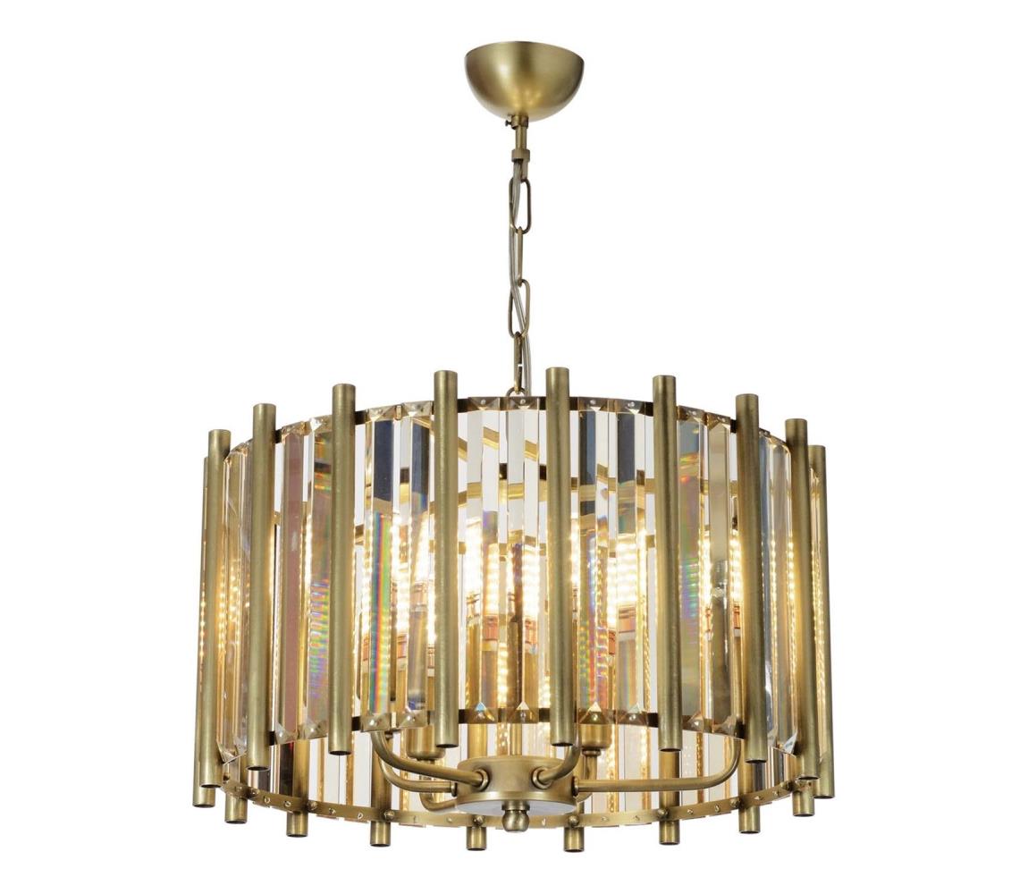  Lustr na řetězu CRYSTALLINE 6xE14/40W/230V mosaz 301AUR1214