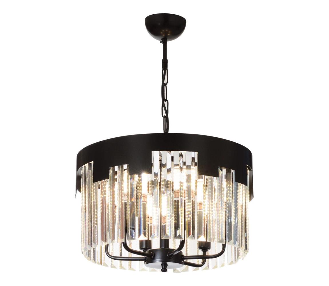  Lustr na řetězu CRYSTALLINE 6xE27/40W/230V černá 683AVN1429