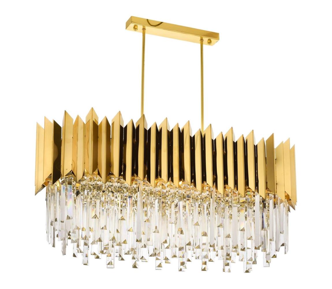  Lustr na řetězu CRYSTALLINE 8xE27/40W/230V zlatá 301AUR1172