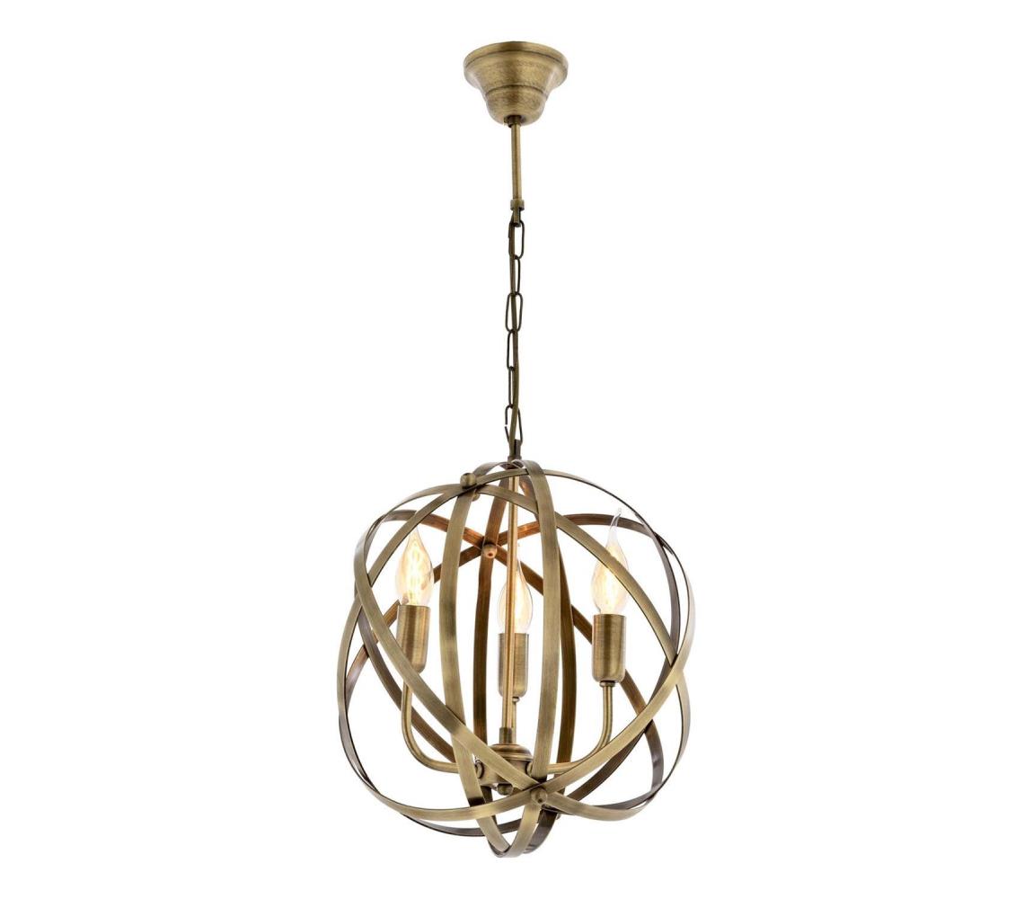  Lustr na řetězu IRONBALL 3xE27/40W/230V zlatá 683AVN1393