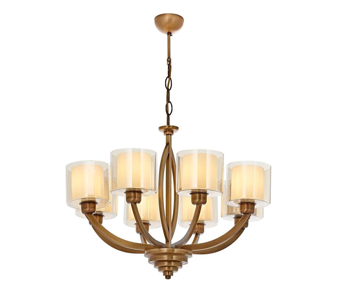  Lustr na řetězu LAHORE 8xE27/40W/230V bronzová 301AUR1307