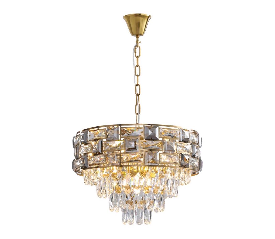  Lustr na řetězu LUXURIA 9xE14/40W/230V zlatá ML8895