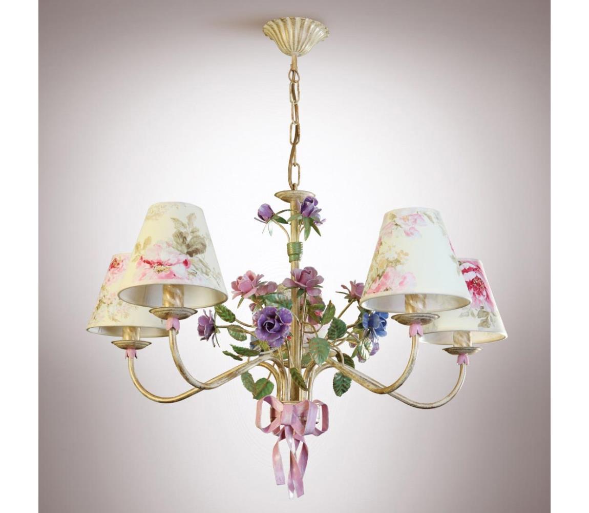  Lustr na řetězu ROMANCE 5xE14/40W/230V 75 cm 6405-cl153-aba01n-ct0504