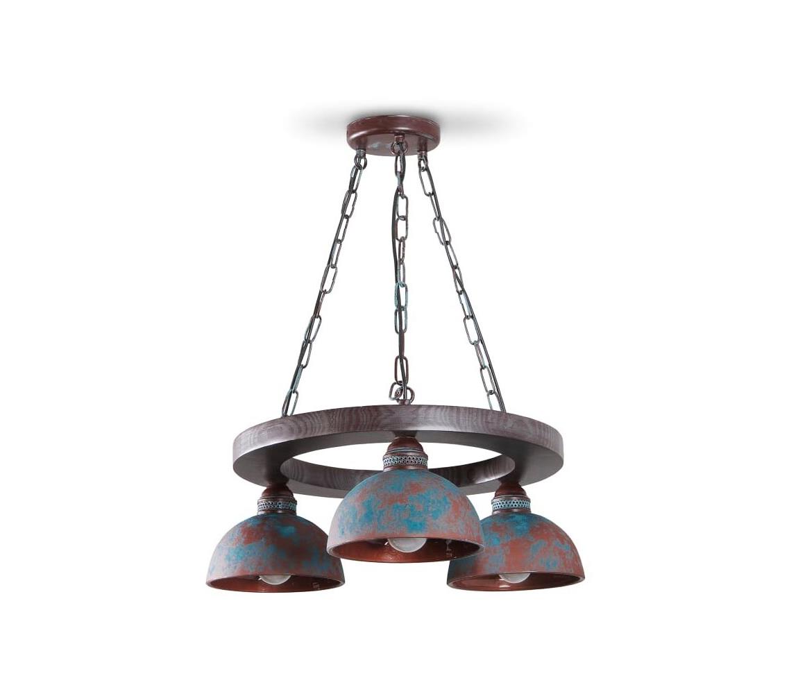  Lustr na řetězu VIRIONI 3xE27/60W/230V 40204-cl416-pla445-cp212