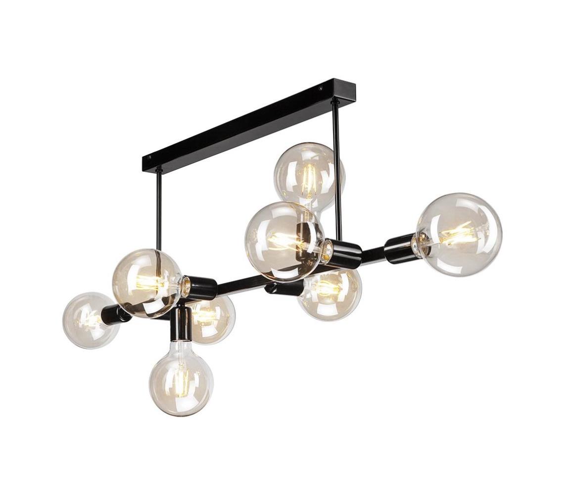  Lustr na tyči ASTRID 8xE27/60W/230V černá LM 8.146