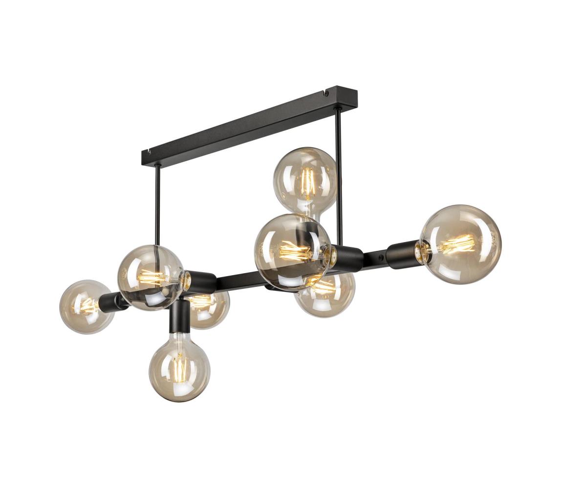  Lustr na tyči ASTRID 8xE27/60W/230V černá LM-8.146/CZARNY MAT