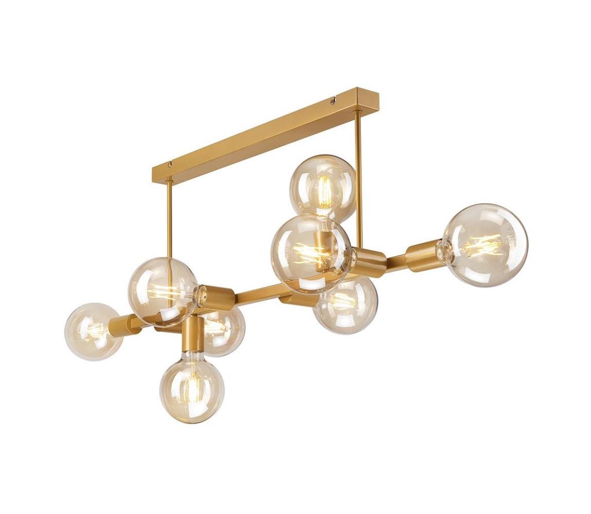  Lustr na tyči ASTRID 8xE27/60W/230V zlatá LM 8.146