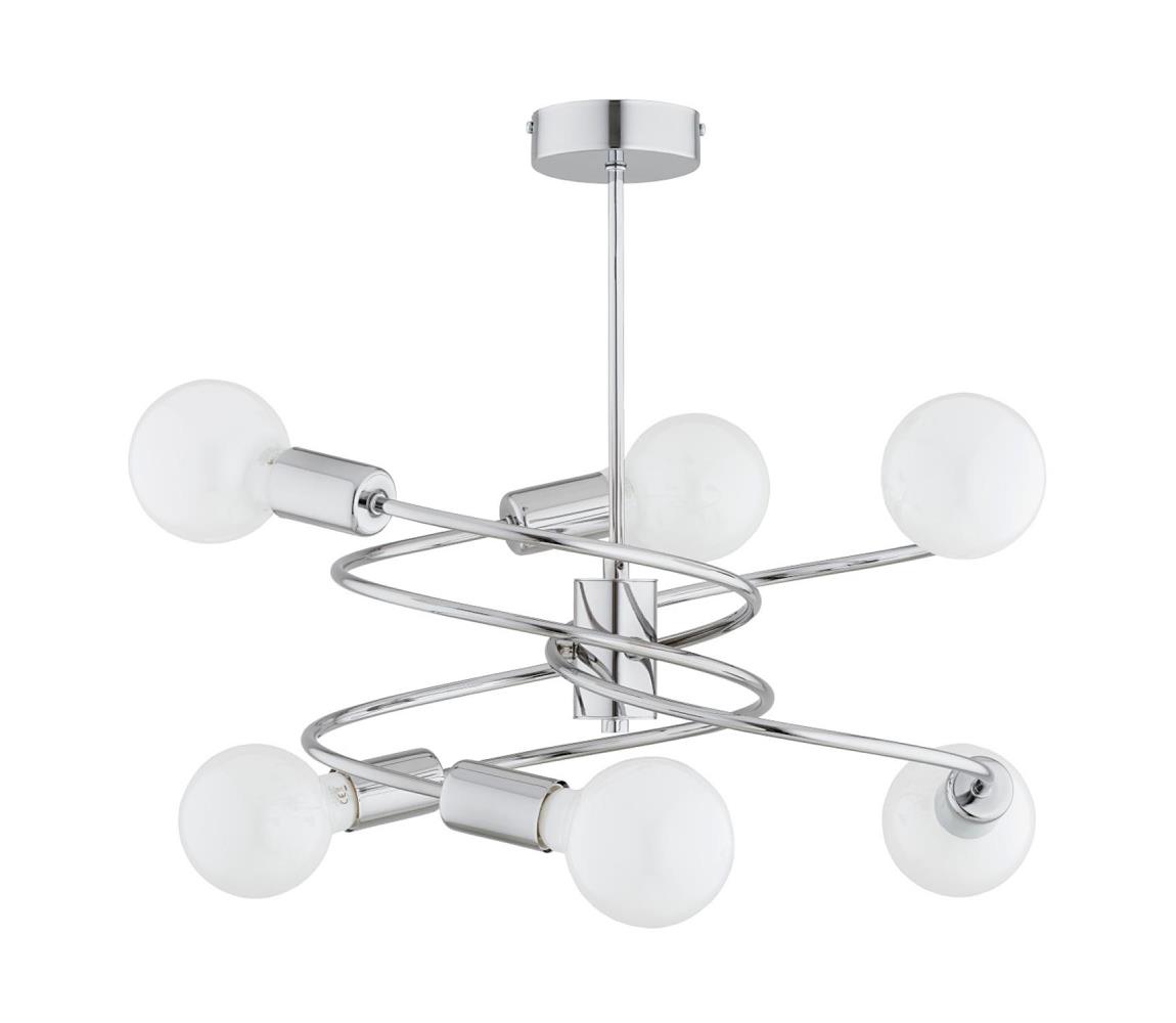  Lustr na tyči DISCO 6xE27/60W/230V lesklý chrom 63234