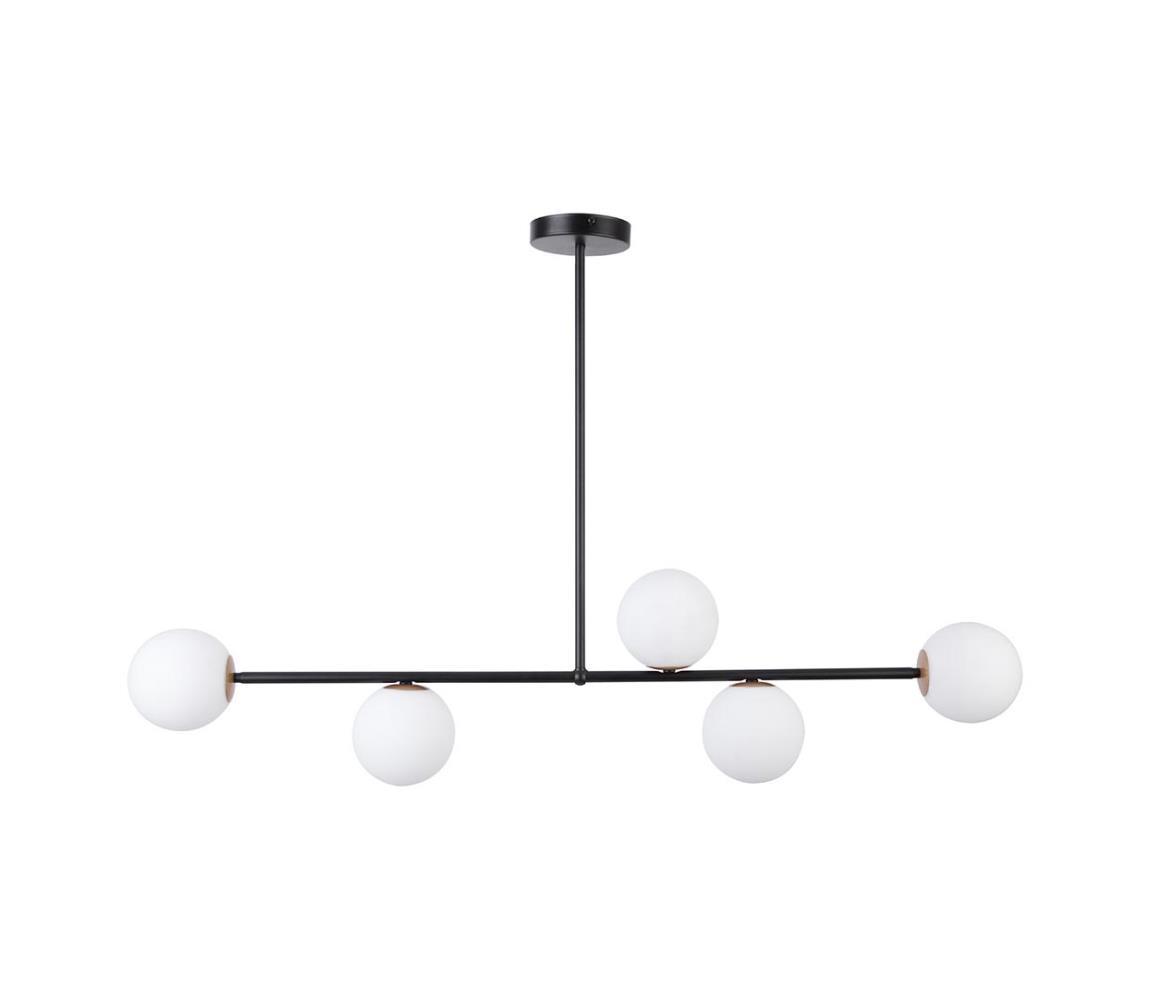  Lustr na tyči GAMA 5xG9/12W/230V černá 33186