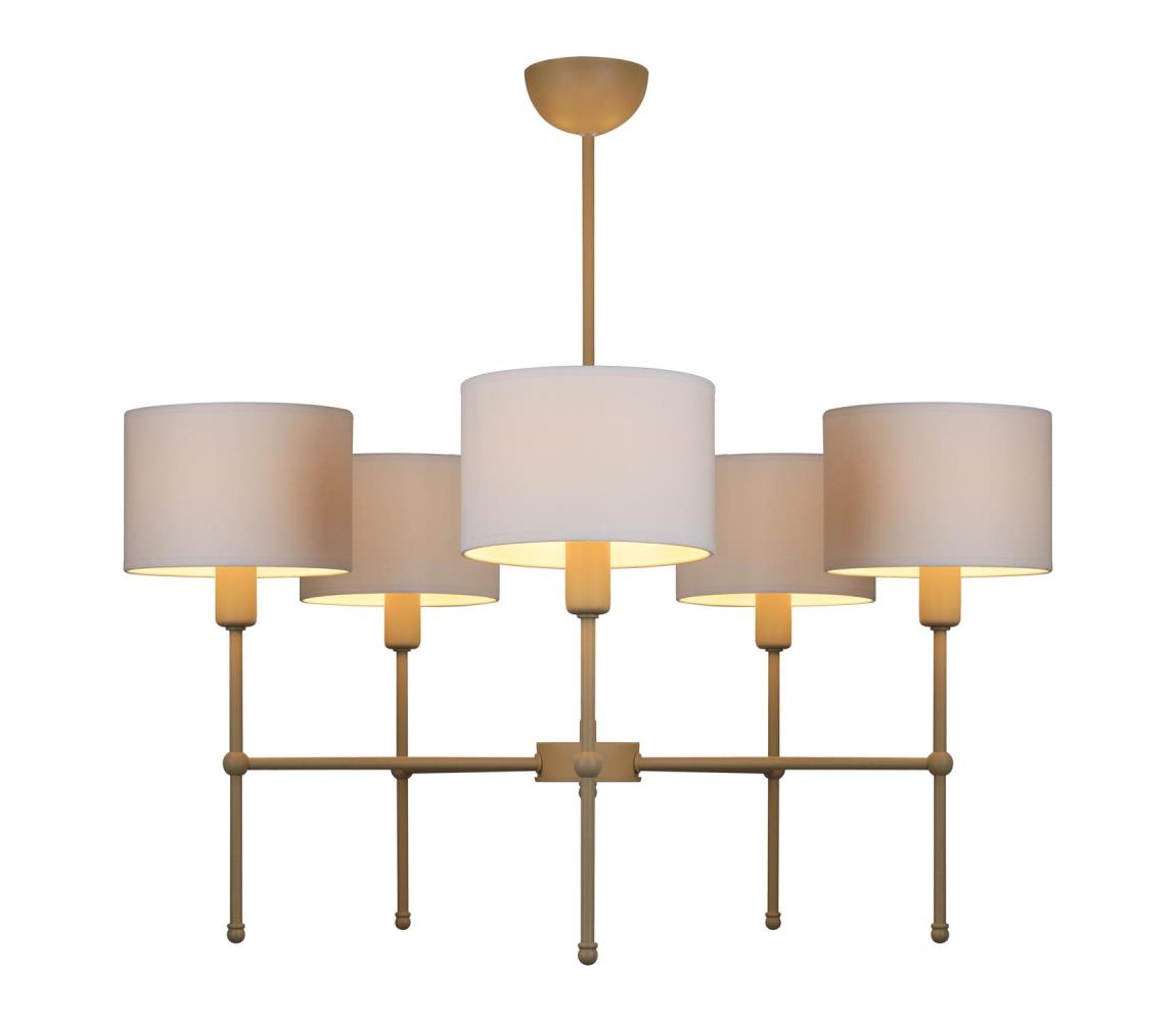  Lustr na tyči MADELA 5xE14/40W/230V bílá/béžová 0240