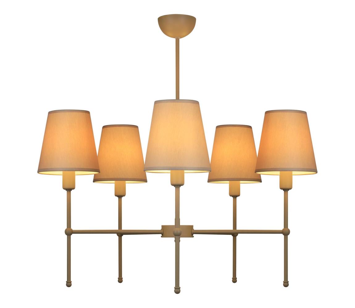  Lustr na tyči MADELA 5xE14/40W/230V bílá/béžová 0242