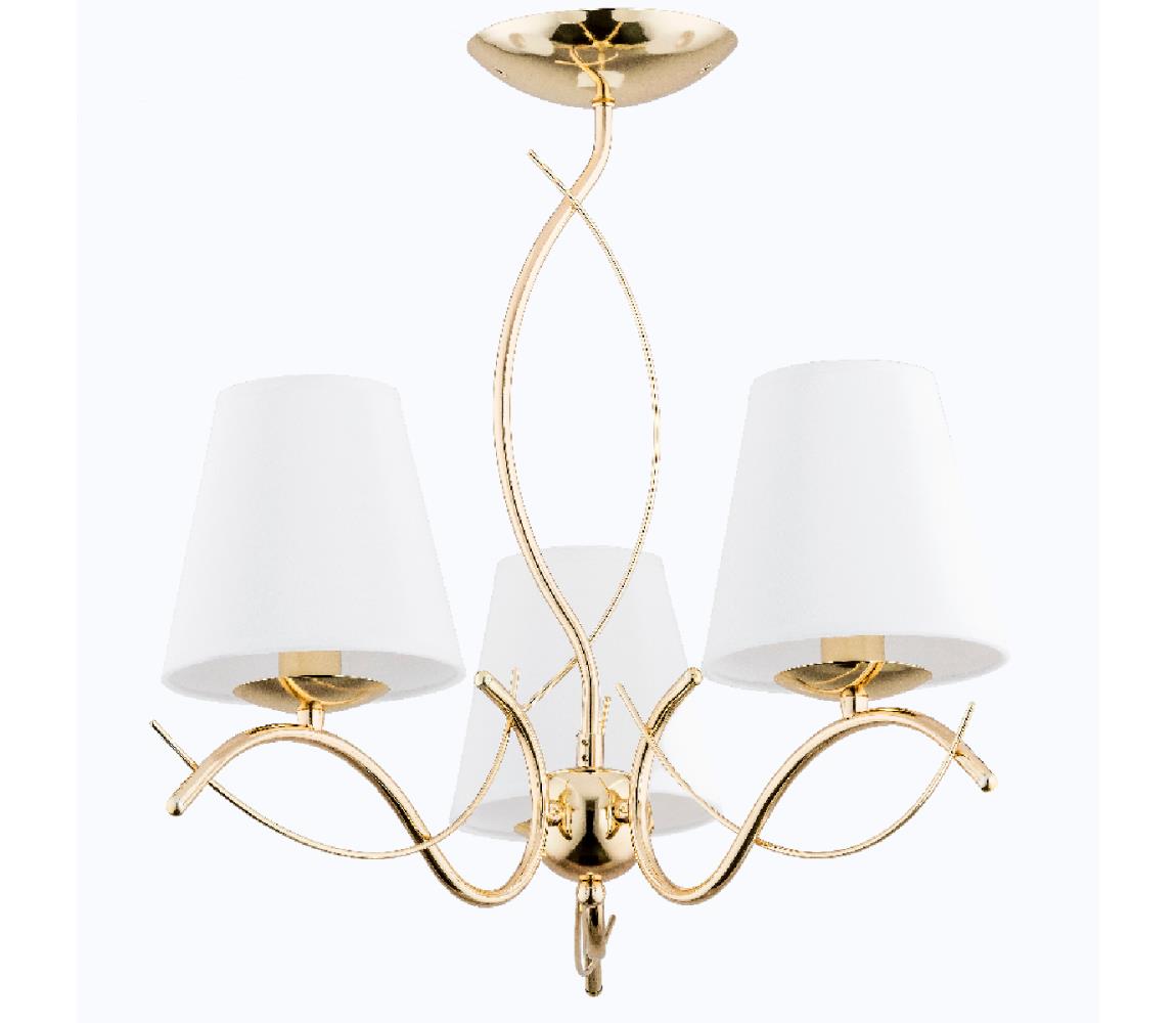  Lustr na tyči MONZA 3xE14/10W/230V zlatá 27613