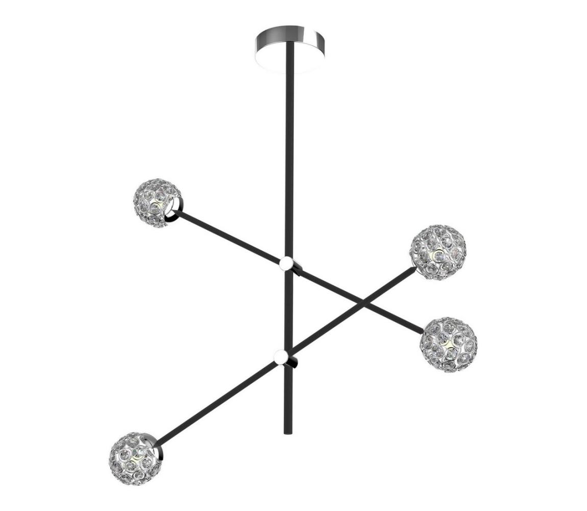  Lustr na tyči PAKSOS 4xG9/5W/230V černá A0032-341