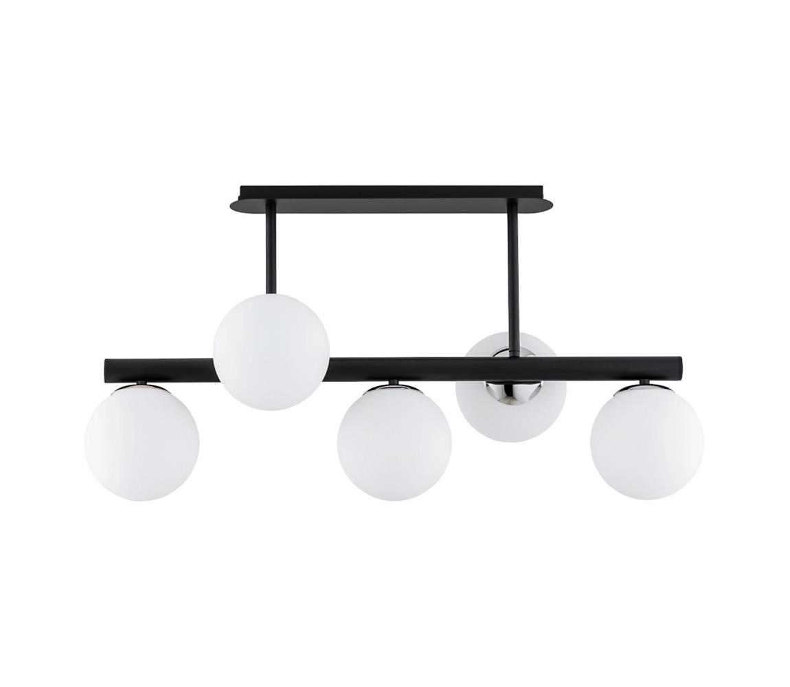  Lustr na tyči TUKANE 5xE14/10W/230V černá 63260