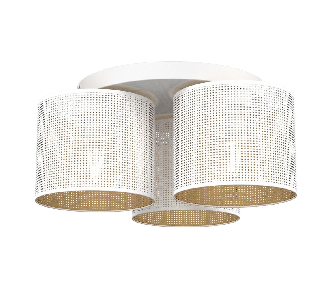  Lustr přisazený LOFT SHADE 3xE27/60W/230V bílá/zlatá 5262
