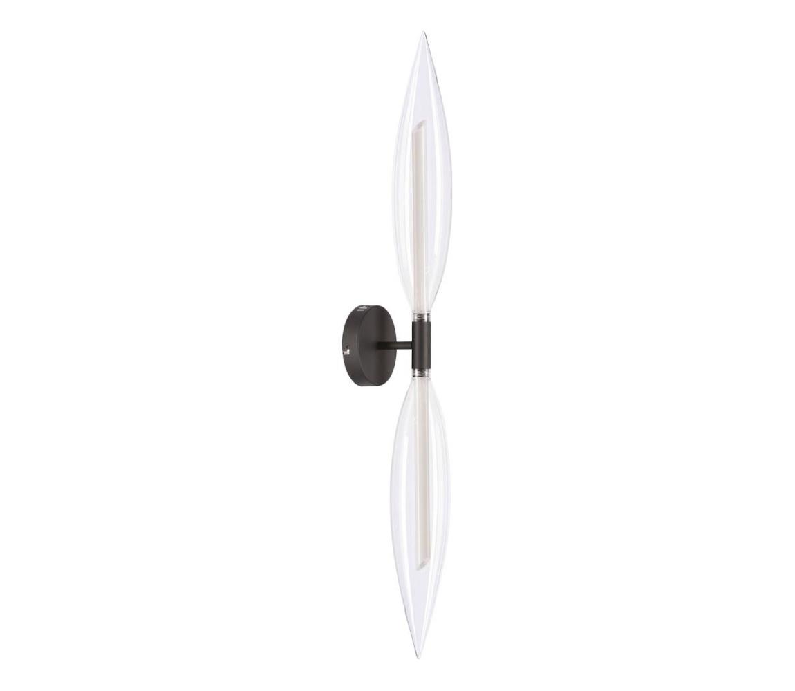  Nástěnná lampa NORDIC 2xG9/5W/230V černá/čirá 22-55187