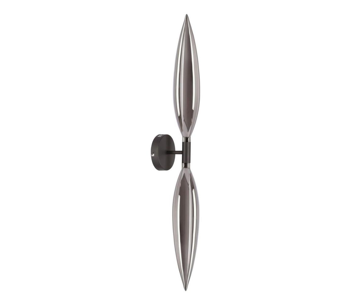  Nástěnná lampa NORDIC 2xG9/5W/230V černá/kouřová šedá 22-55217