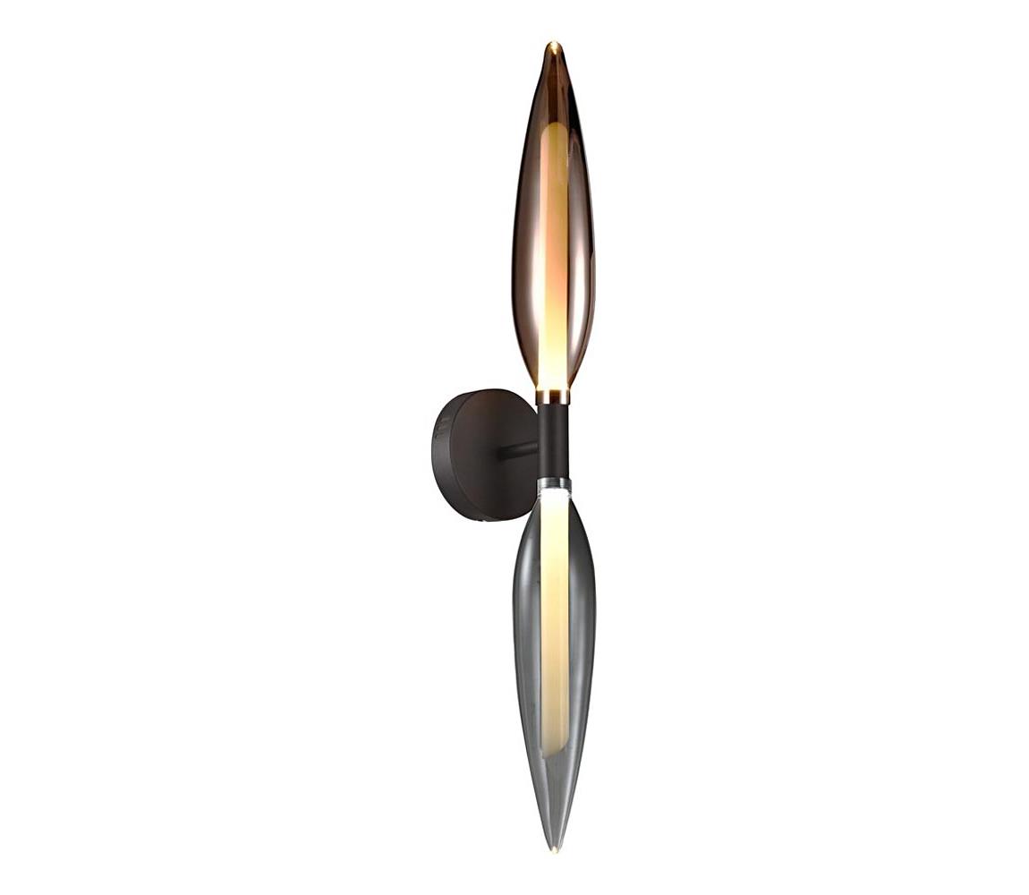  Nástěnná lampa NORDIC 2xG9/5W/230V černý chrom/měděná 22-51165